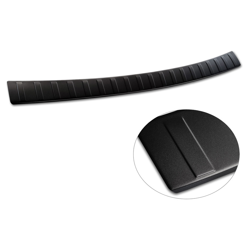 Protection de seuil arrière inox noir mat sur mesure pour Ford Tourneo Connect III 2022- 'Ribs'