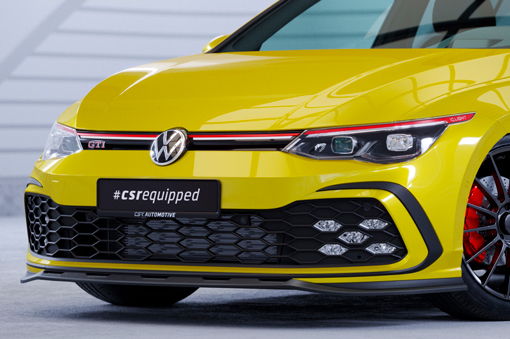 Voorspoiler Volkswagen Golf 8 GTI GTD GTE R-Line CSR Glans Zwart