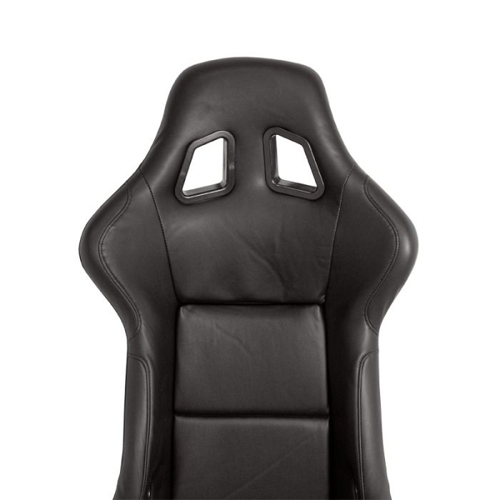 Siège baquet 'MO' - Simili Cuir Noir - Dossier fixe en polyester - incl. glissières