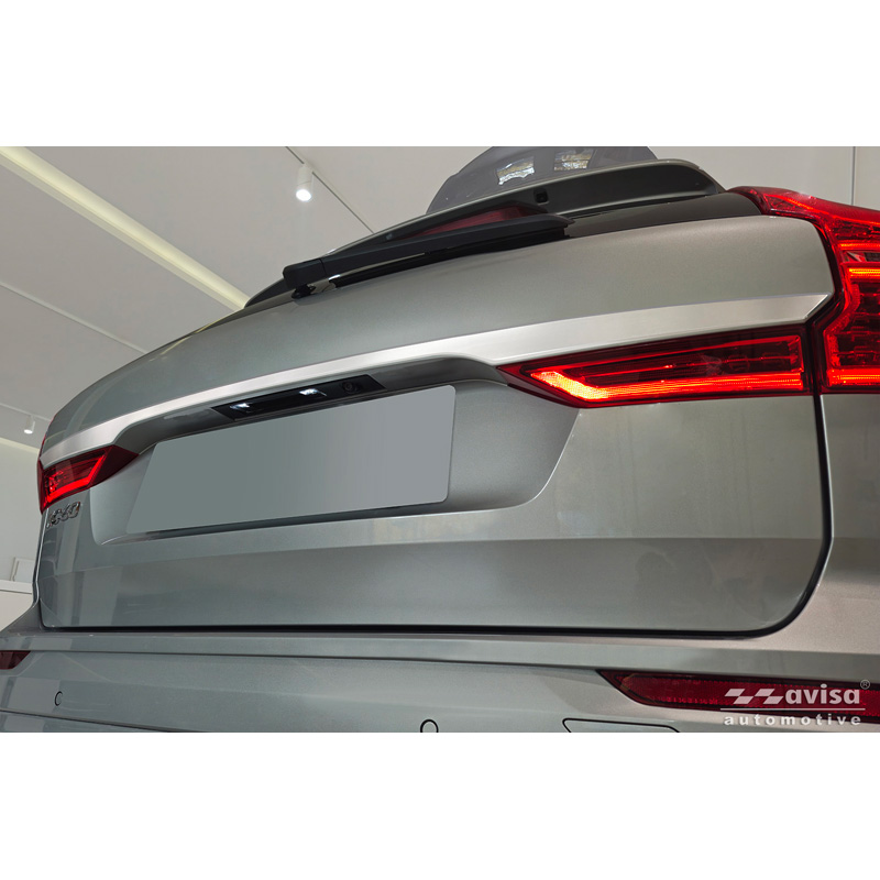 Avisa Revêtement d'habillage du hayon du coffre inox brossé sur mesure pour Volvo XC60 II 2017-2021 & Facelift 2021-