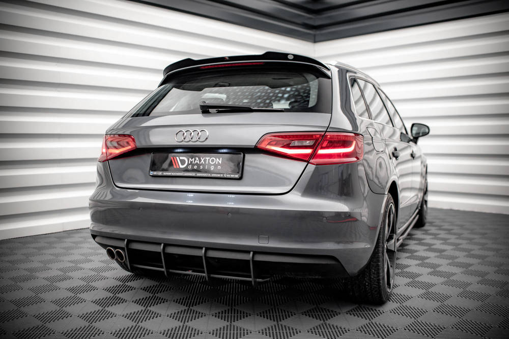 Spoiler passend voor Audi A3 8V Sportback 13-16 Maxton Glans Zwart