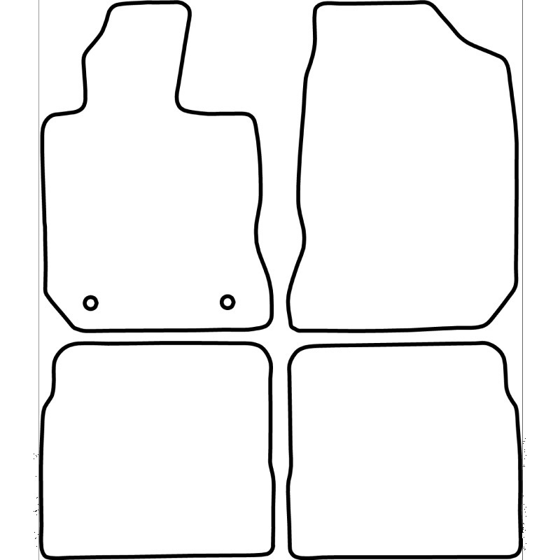 Set de tapis de sol en velours sur mesure pour Chrysler PT Cruiser 2000-2010