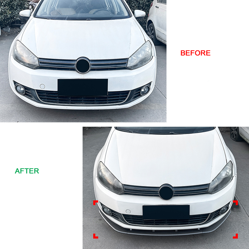 Spoiler avant sur mesure pour Volkswagen Golf VI 2008-2012 excl. GTi/R (ABS Noir luisant)