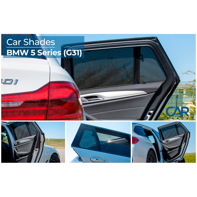 Set de Car Shades (portes arrières) sur mesure pour BMW Série 5 G31 Touring 2017-2023 (2-pièces)