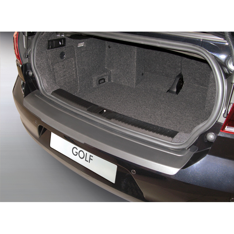 Protection de seuil arrière (ABS) sur mesure pour Volkswagen Golf VI Cabrio 2011- Noir