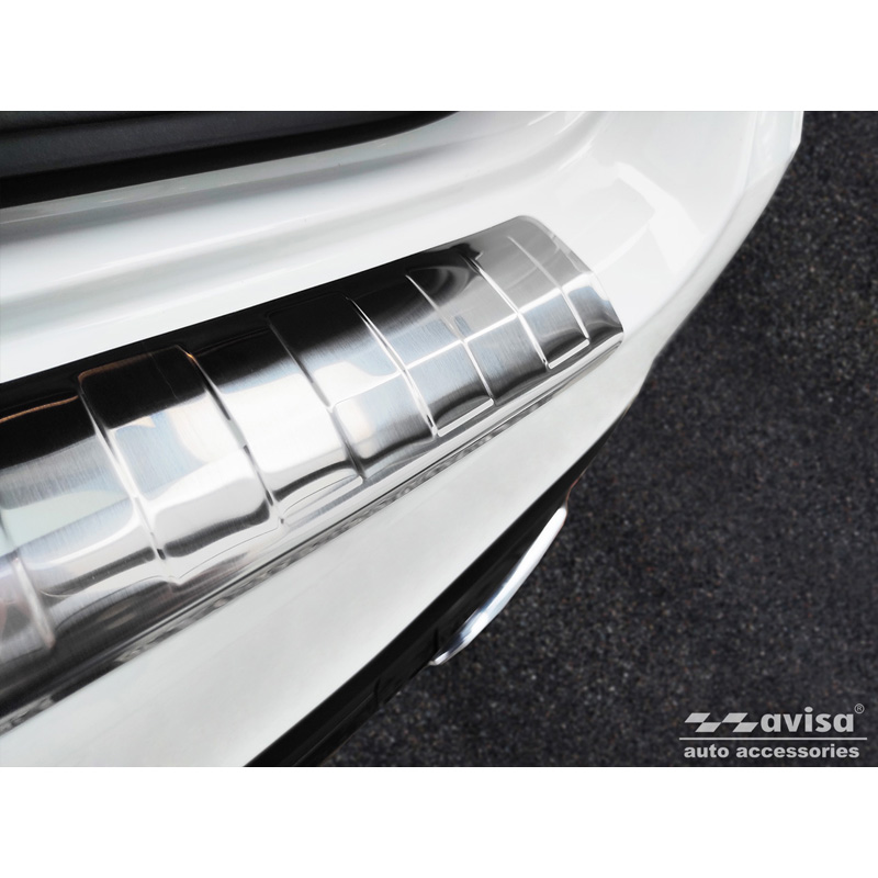 Protection de seuil arrière inox sur mesure pour Mercedes GLS II (X167) 2019-2023 & FL 2023- 'Ribs'
