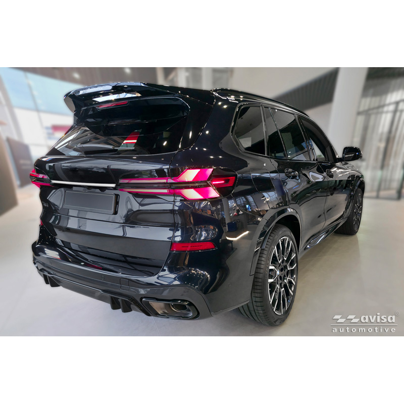 Avisa Revêtement d'habillage du hayon du coffre inox brossé sur mesure pour BMW X5 IV (G05) M-Sport 2018-2023 & Facelift 2023-
