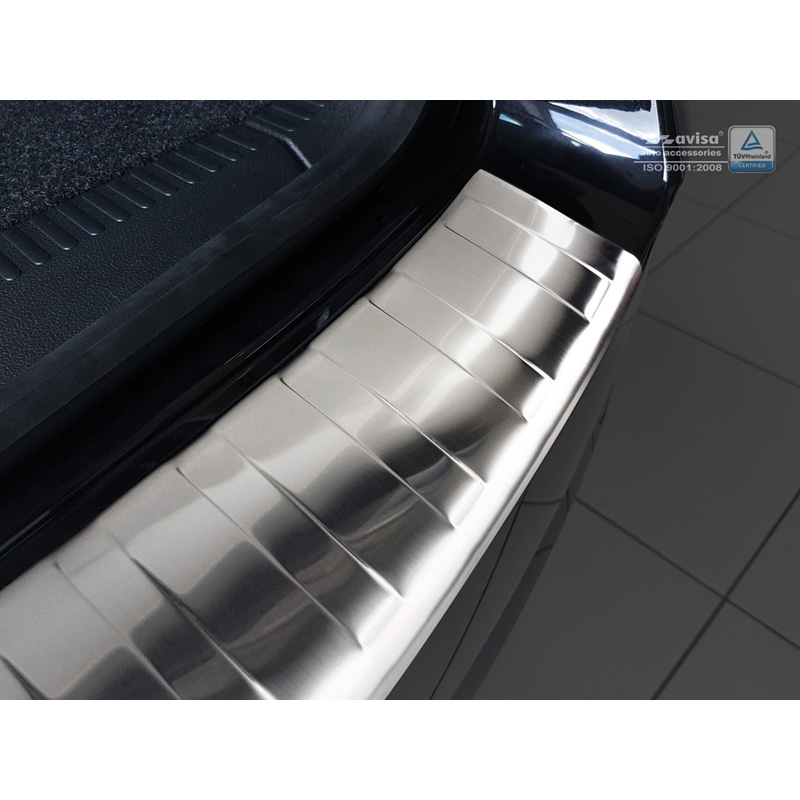Protection de seuil arrière inox sur mesure pour Skoda Octavia III Kombi Facelift 2017-2020 'Ribs'