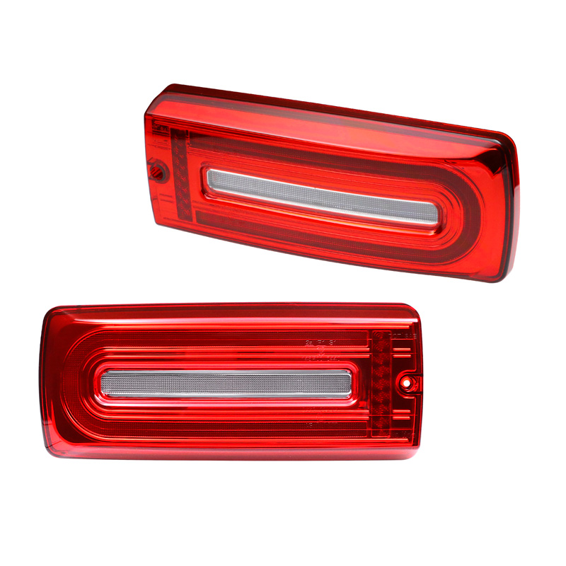 Set de Feux Arrière LED sur mesure pour Mercedes Classe-G W463 G500/G550/G55/G63 AMG 1999-2018 - Rouge/Clair - incl. Feux Dynamiques