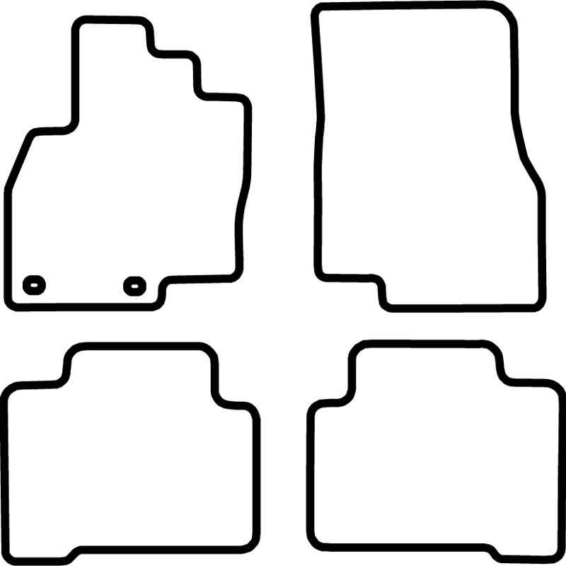 Set de tapis de sol sur mesure pour Mitsubishi Grandis 2004-2011 (2 lignes / 5-personnes)