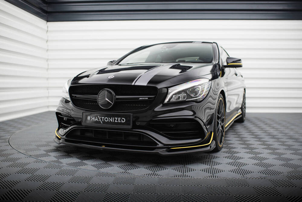 Voorspoiler V.4 Mercedes-AMG CLA 45 C117 FL Maxton Glans Zwart