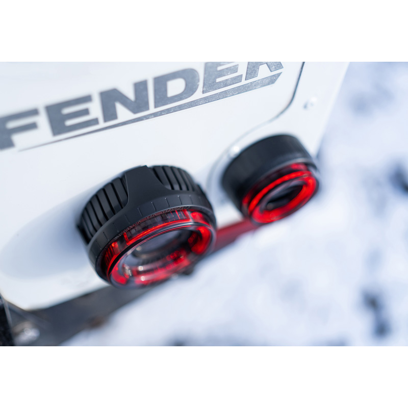 Glohh GL-2x Feux Arrières LED sur mesure pour Landrover 90/110 1983-1990 & Defender (LD) 1990-2016 - Noir (6-pièces)