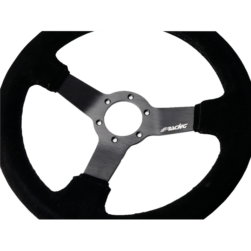Simoni Racing Volant Universel Carrera - Suède Noir - Diamètre 320mm