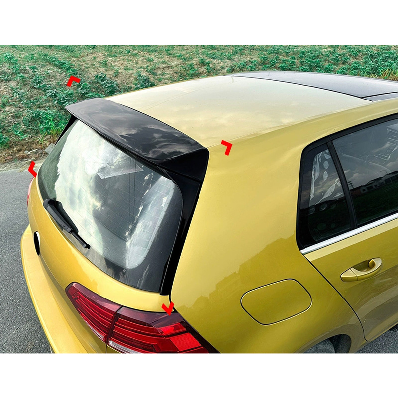 Becquet de toit sur mesure pour Volkswagen Golf VII (7&7.5) HB 2012-2019 3-pièces (ABS Noir Luisant)