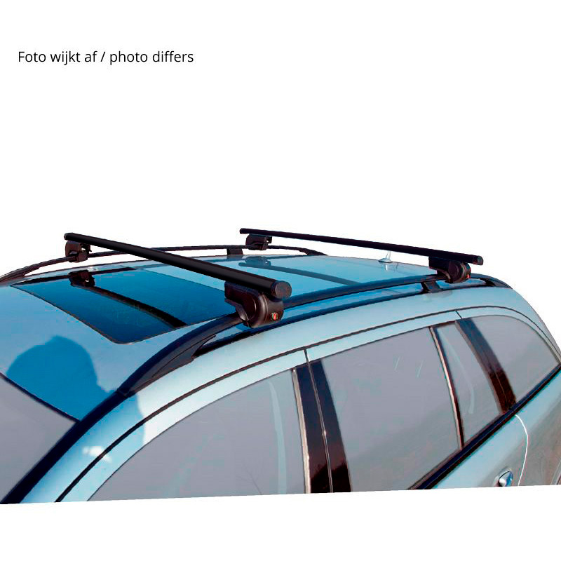Jeu de barres de toit Twinny Load Acier S51 sur mesure pour Audi/BMW/Dacia/Fiat/Ford/Seat/Skoda/VW/Volvo (pour voitures avec barres longitudinales ouvertes)