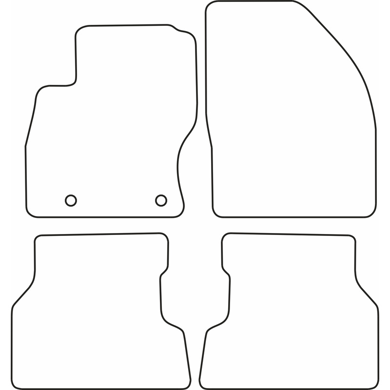 Set de tapis de sol en velours sur mesure pour Ford Focus 2004-2008