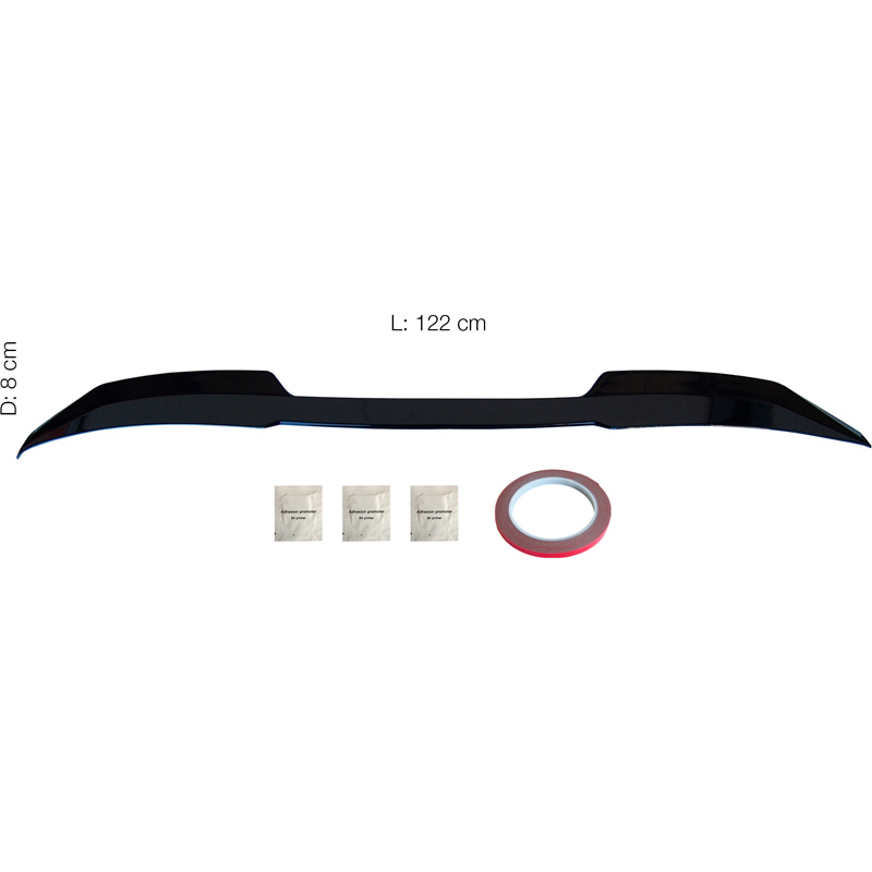Simoni Racing Becquet adhésif universel pour coffre ou toit – 122×8 cm