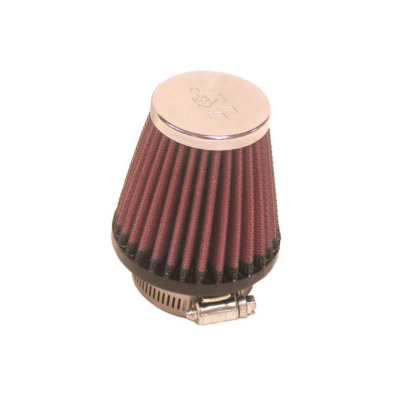 K&N Filtre à Air Universel Conique 48mm raccordement, 76mm de base, 51mm en haut, 76mm hauteur (RC-1090)