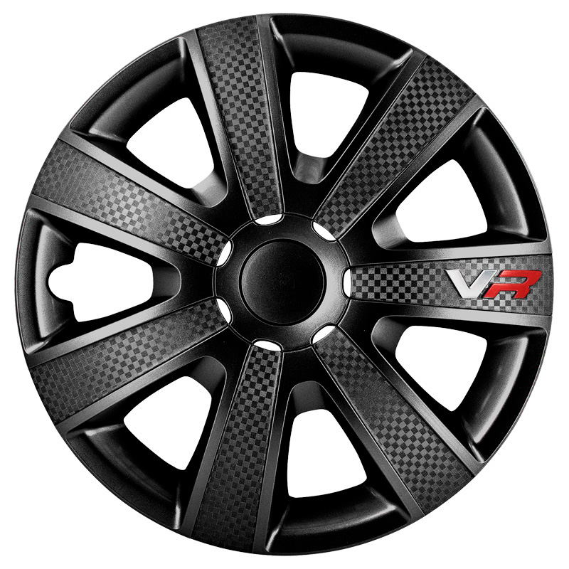 Jeu d'enjoliveurs VR 13-inch noir/look-carboné/logo