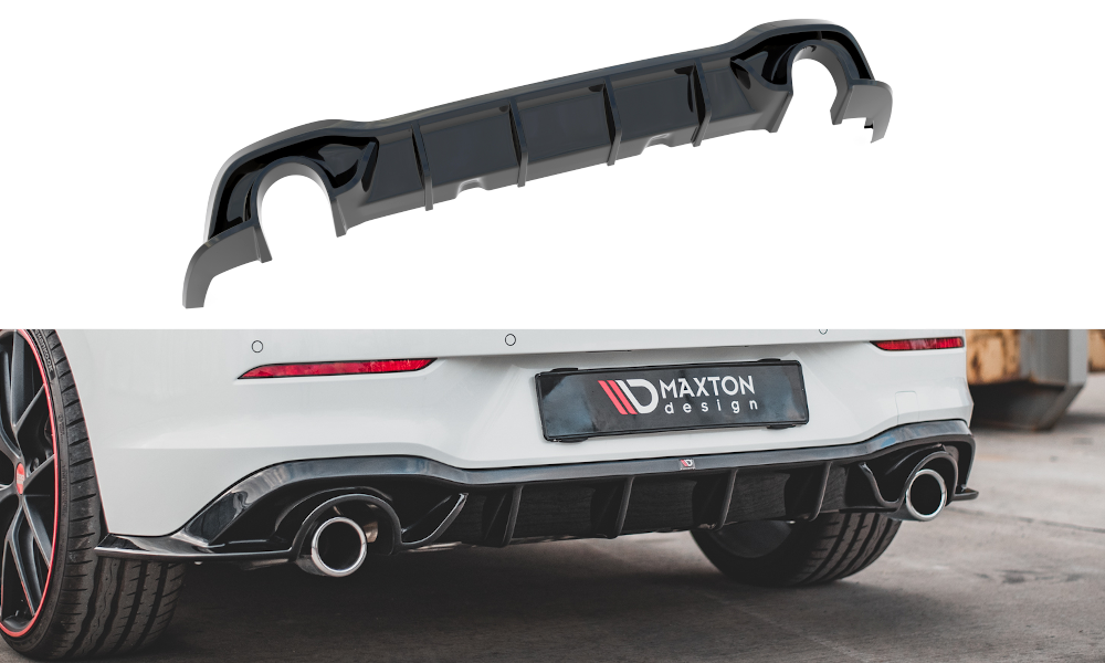 Diffuser V.1 Volkswagen Golf 8 GTI Maxton Glans Zwart