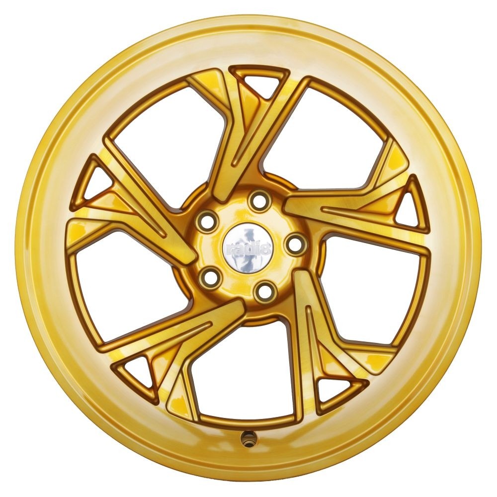 RADI8 C5 8.5x18 5x100 35 Brushed Gold 66,6 Velgen