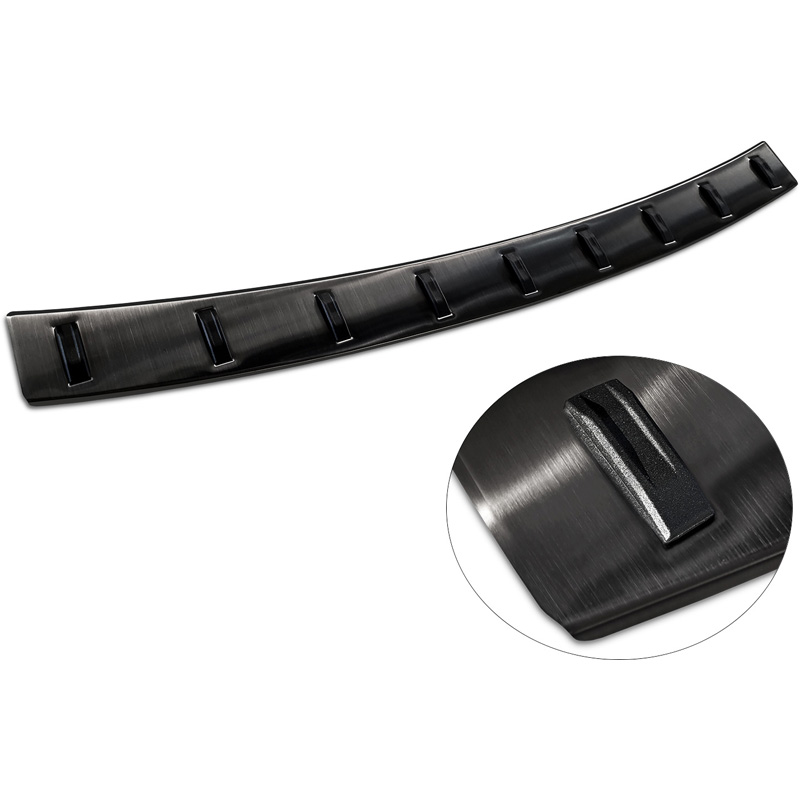 Protection de seuil arrière inox noir sur mesure pour BMW Série 3 (F31) Touring (incl. Paquet M) 2012-2015 & Facelift 2015-2019 'STRONG EDITION'