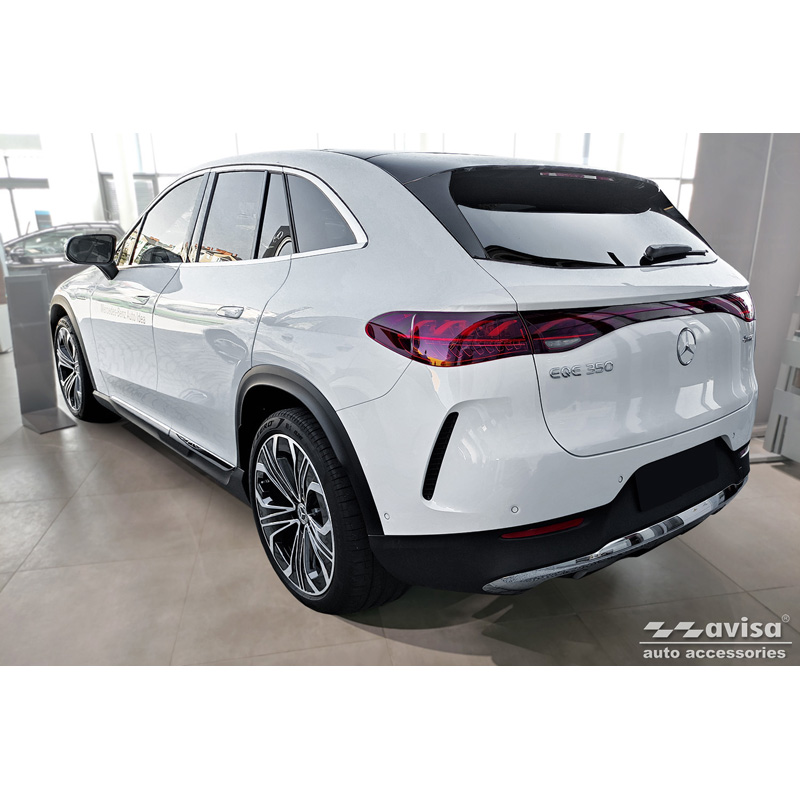 Protection de seuil arrière inox sur mesure pour Mercedes EQE SUV (X294) 2022- 'Ribs'