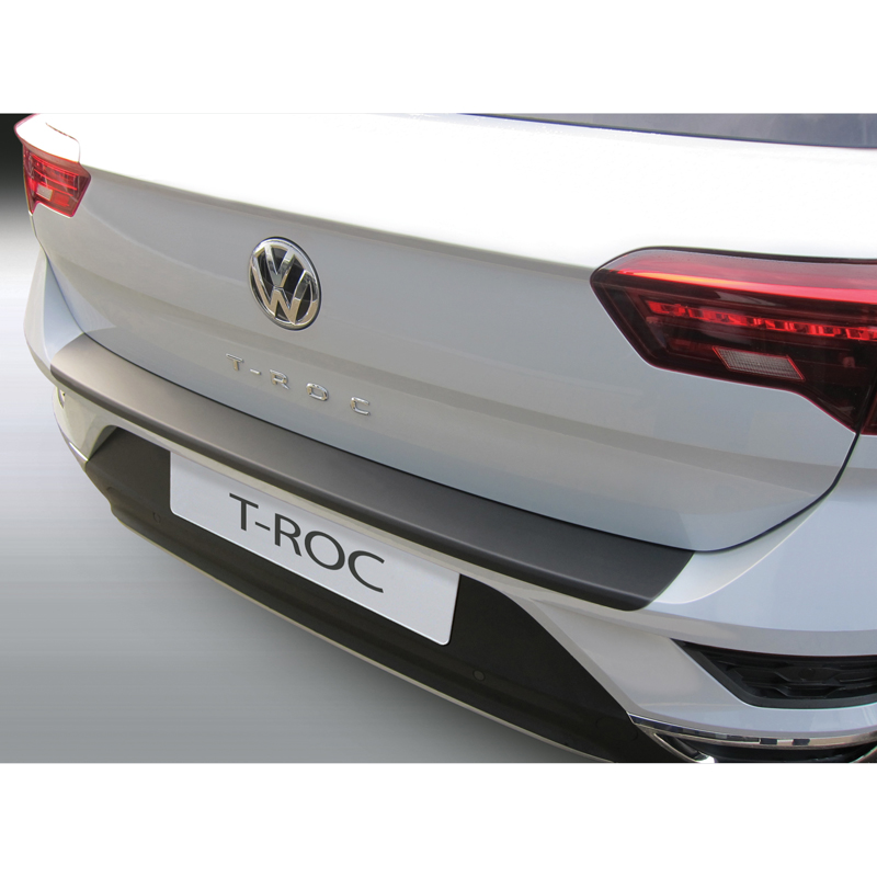 Protection de seuil arrière (ABS) sur mesure pour Volkswagen T-Roc 11/2017- Noir