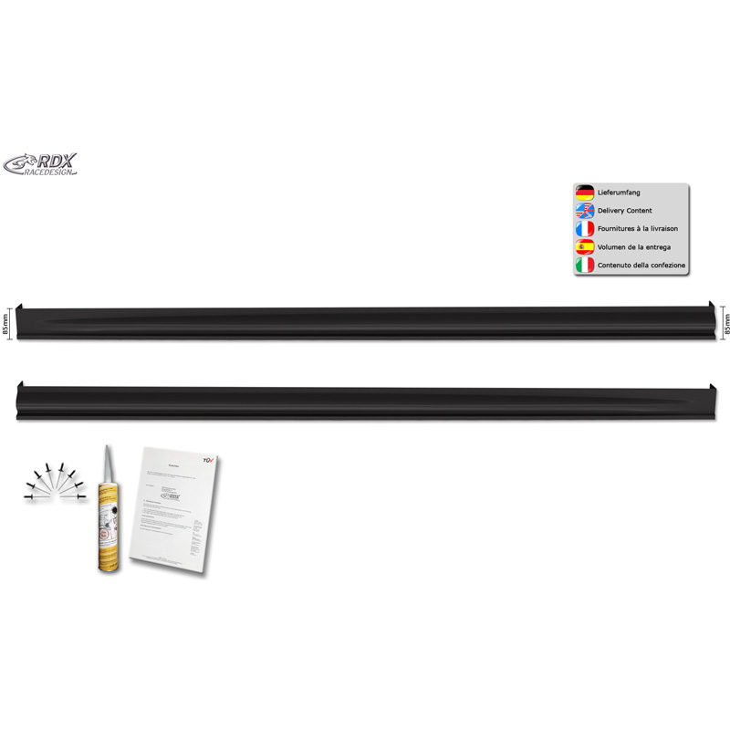 RDX Racedesign Jupes latérales sur mesure pour Volkswagen Passat CJ5 (B9) 2023- 'Edition' (ABS)