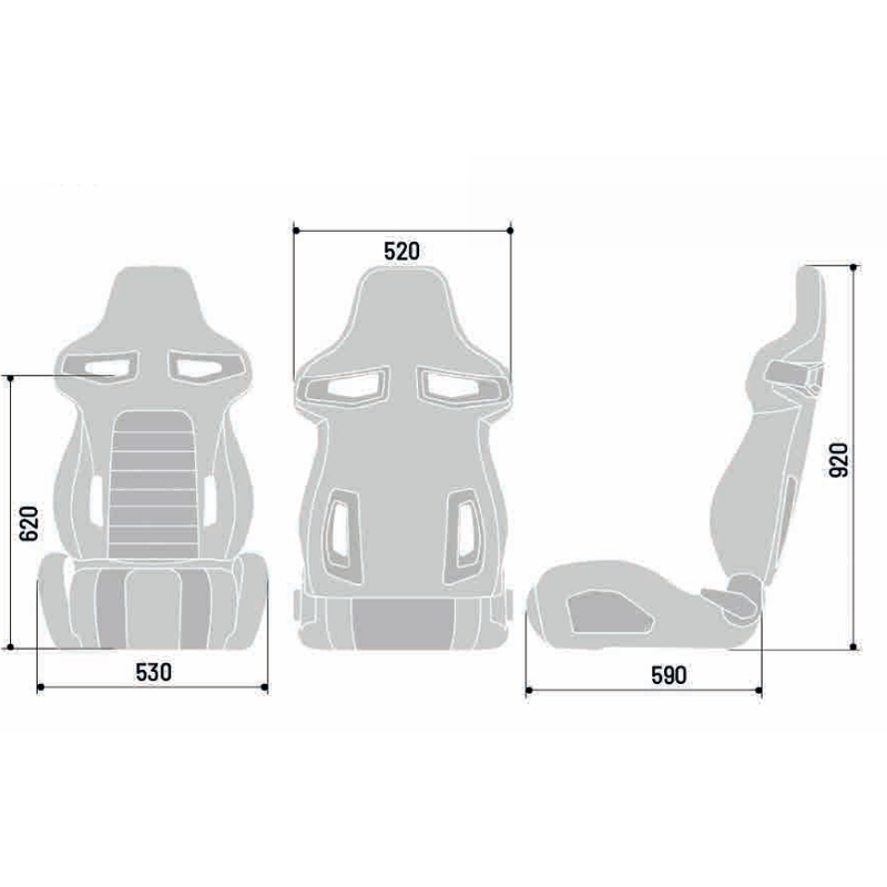Sparco Siège Baquet R333 - Noir - Réglable