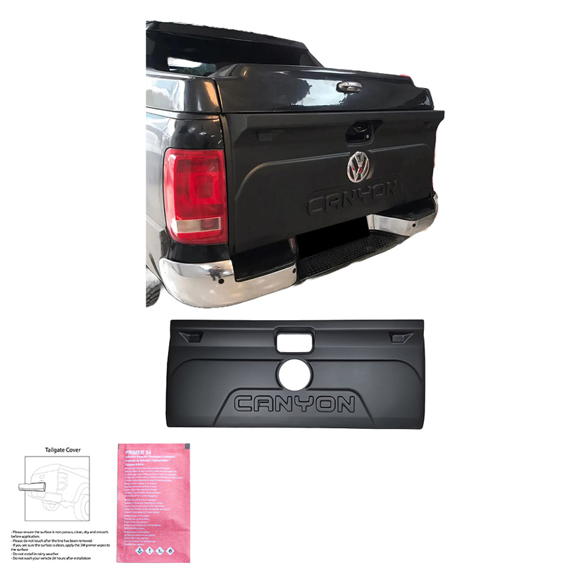 Protecteur de hayon sur mesure pour Volkswagen Amarok MK1 2010-2022 - Version 2 - Noir mat