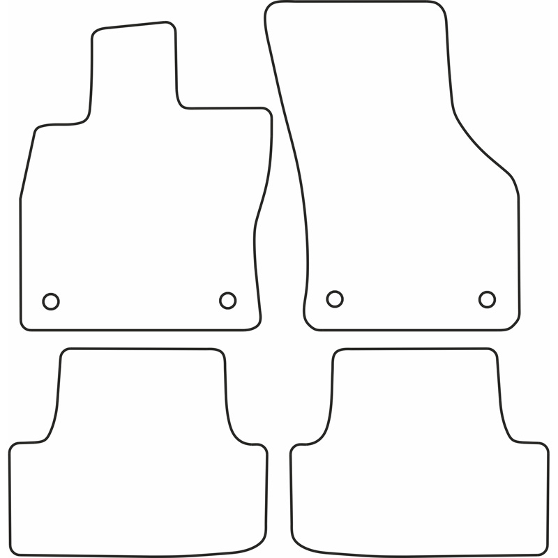 Set de tapis de sol sur mesure pour Audi A3 8V Sportback/Sedan 2012-2020