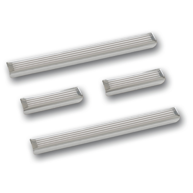 Seuils de portes inoxydable sur mesure pour Volkswagen Passat 3G Sedan/Variant 2014-2023 - 'Lines' - 4-pièces