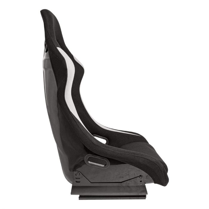 Siège baquet 'RT' - Noir/Gris - Dossier fixe en polyester - incl. glissières
