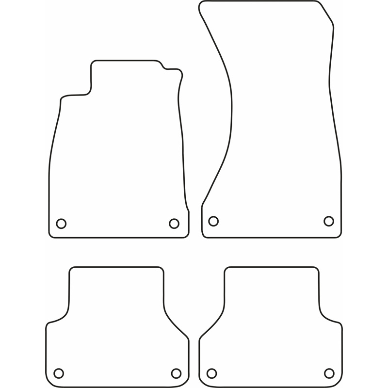 Set de tapis de sol en velours sur mesure pour Audi A4 2015-