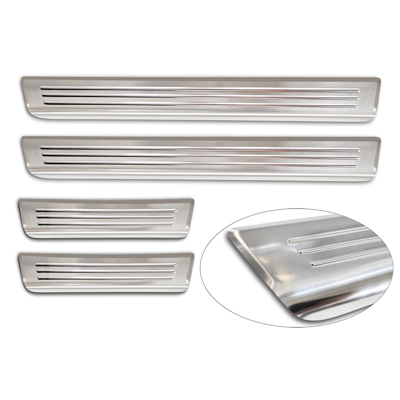Seuils de portes inox sur mesure pour Renault Arkana 2020- 'Lines' - 4-pièces