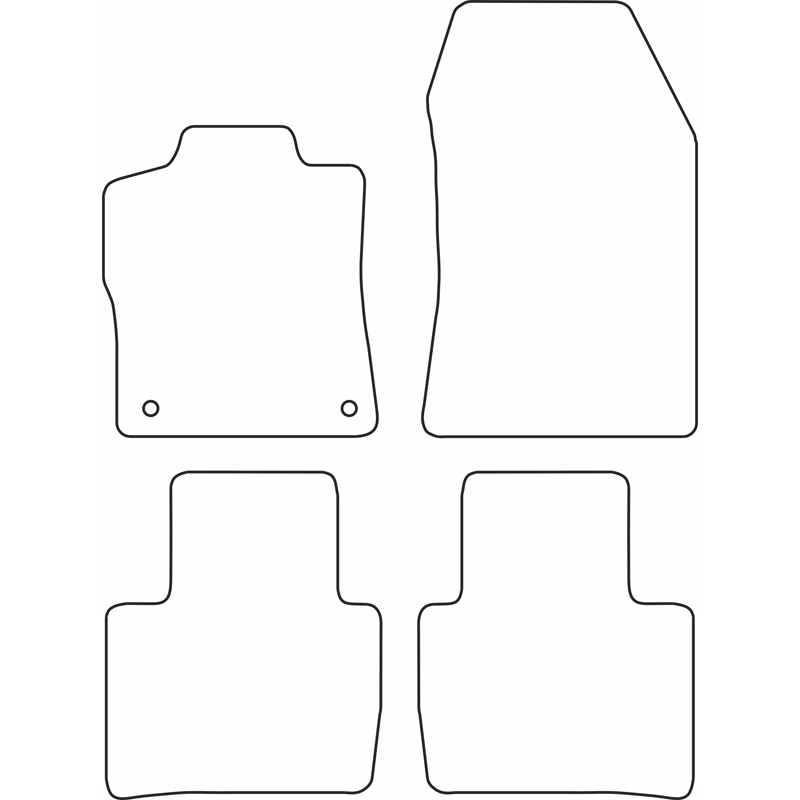 Set de tapis de sol sur mesure pour Citroën C5 X 2021-