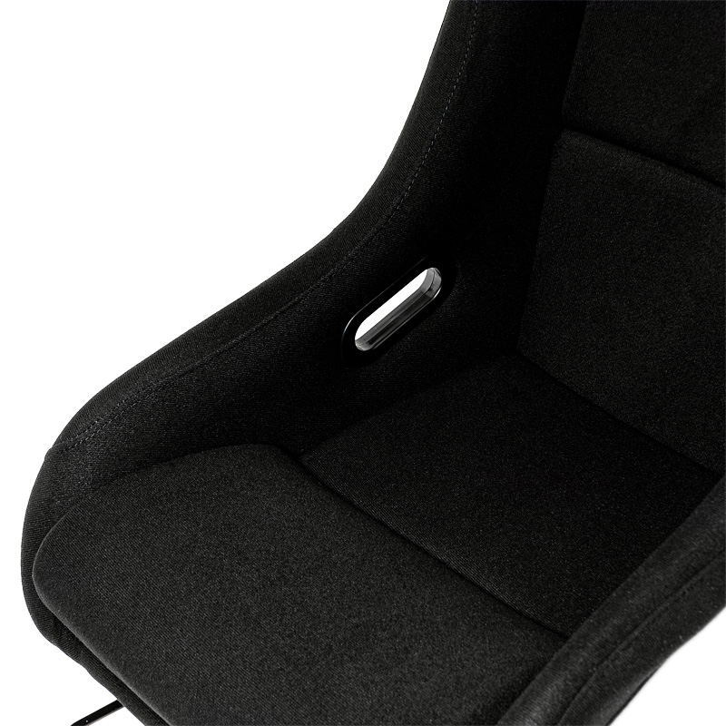 Siège baquet 'MO' - Noir - Dossier fixe en polyester - incl. glissières