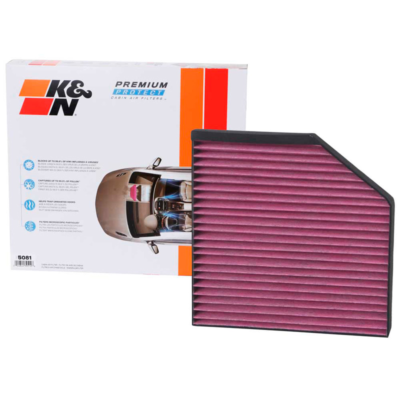 K&N Filtre à Air d'Habitacle Jetable Premium sur mesure pour Audi divers modèles (DVF5081)