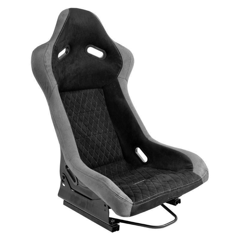 Siège baquet 'LV' - Noir/Gris - Dossier fixe en polyester - incl. glissières