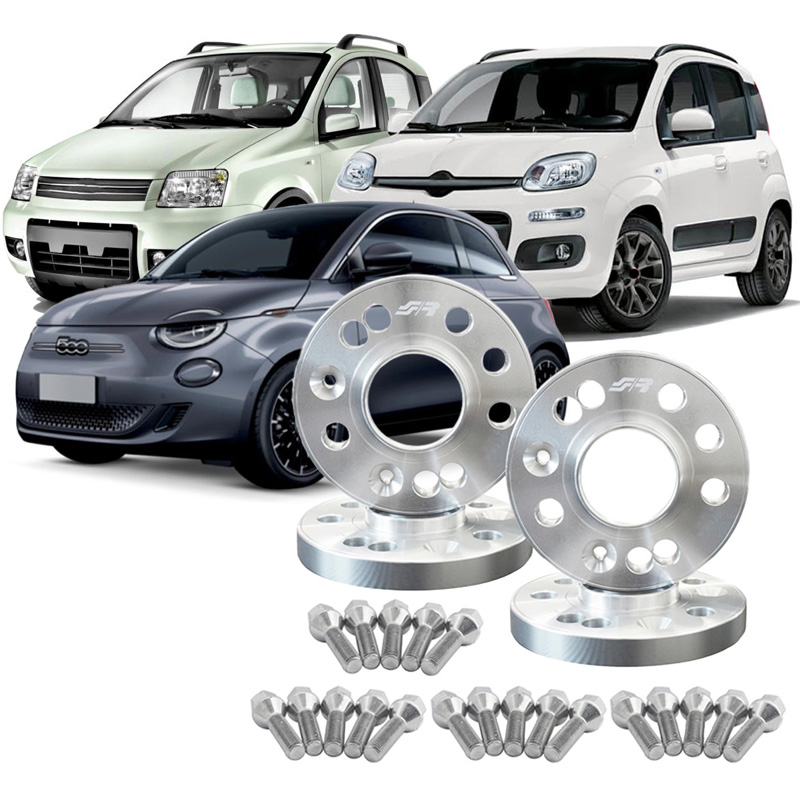 Simoni Racing Kit d'Élargisseurs de Roue en aluminium - 2x16mm(AV) - 2x20mm(AR) (Moyeu 58,1mm) avec boulons de roue - sur mesure pour Fiat divers