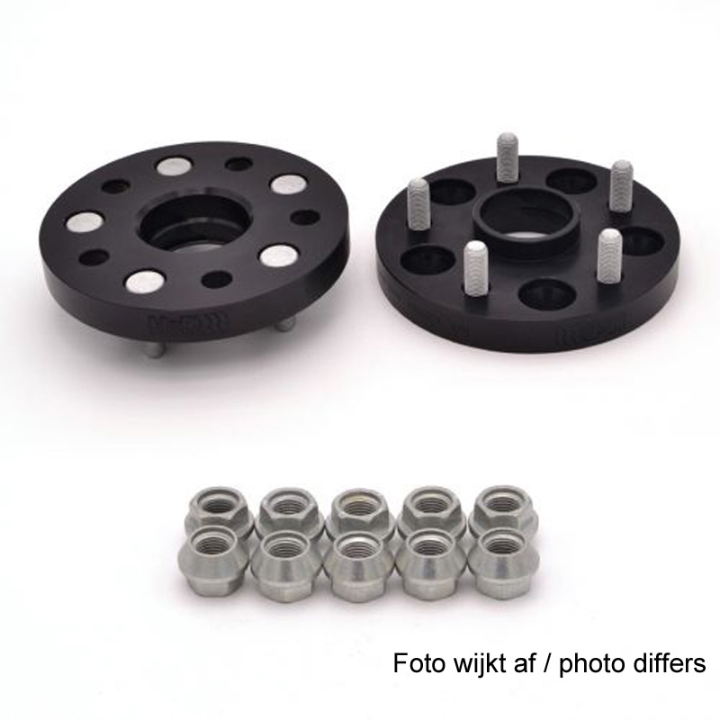 H&R Set des espaceurs de roues Système-DRM 44mm par essieu - Cartouche de boulon 5x100 - Moyeu 56,0mm - Taille de boulon M12x1,25 - sur mesure pour Subaru/Toyota - Noir