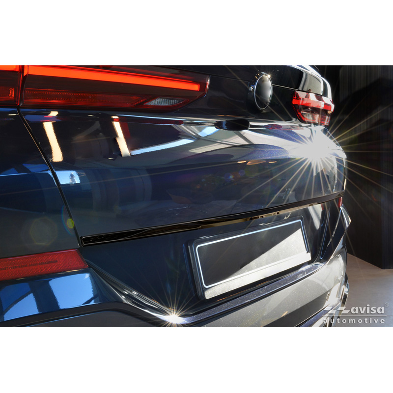 Avisa Moulure de hayon en Inox Noir Chrome sur mesure pour BMW X6 (G06) 2024- excl. M-Sport