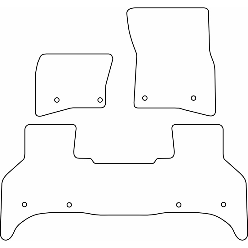 Set de tapis de sol sur mesure pour Landrover Defender II 110 2019-
