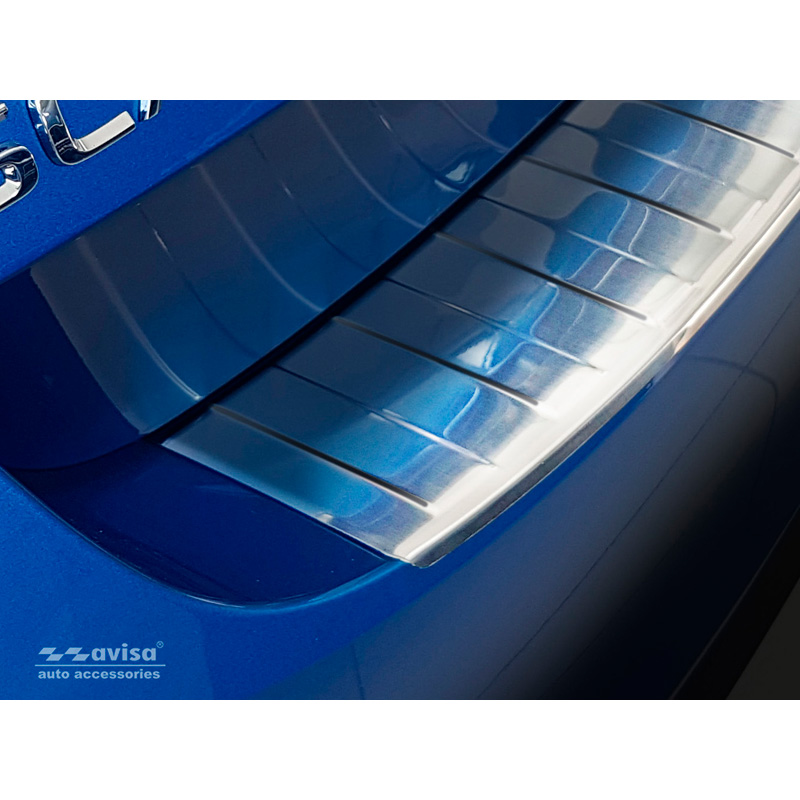 Protection de seuil arrière inox sur mesure pour Skoda Scala 2019-2024 & Facelift 2024- 'Ribs'