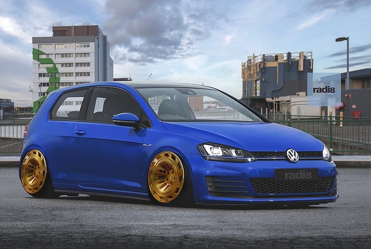 RADI8 T12 9.5x18 5x100 35 Brushed Gold 66,6 Velgen