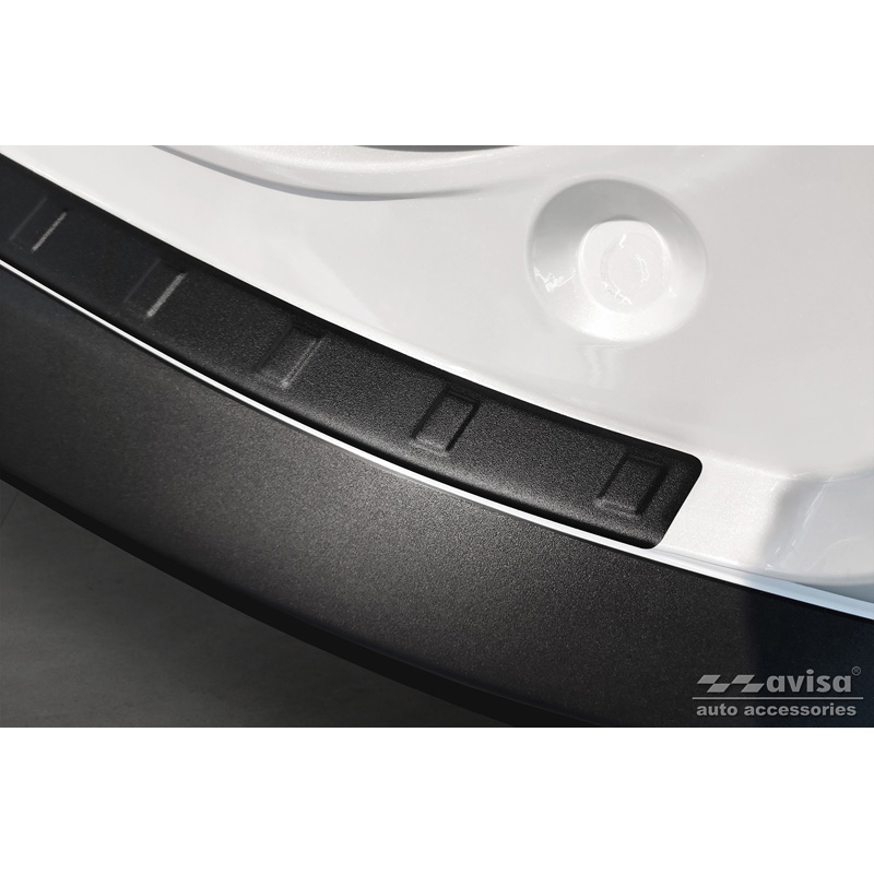Protection de seuil arrière inox noir mat sur mesure pour Mazda CX-30 2019 'Ribs'
