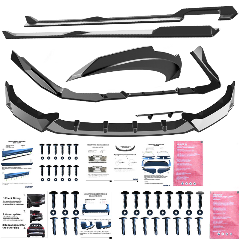 Oneway Kit carrosserie complet sur mesure pour BMW Serie-5 G60 Sedan M-Pack 2023- incl. i5 - Noir brillant