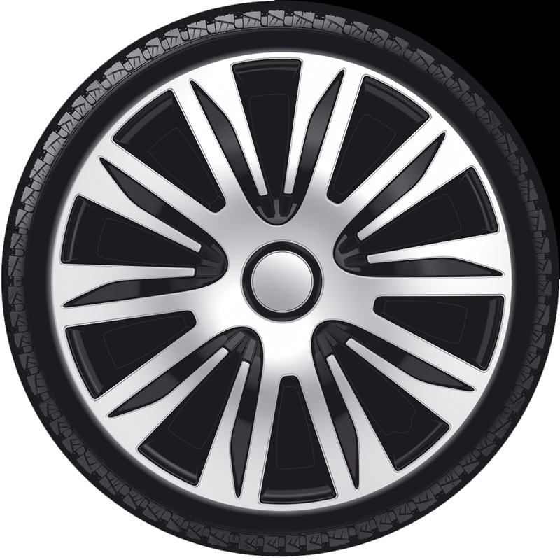 Jeu d'enjoliveurs Nardo 15-inch argent/noir