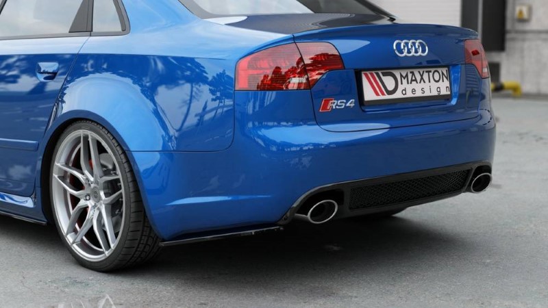 Achterzij Spoilers Audi RS4 Sedan B7 V.1 Glanzend Zwart